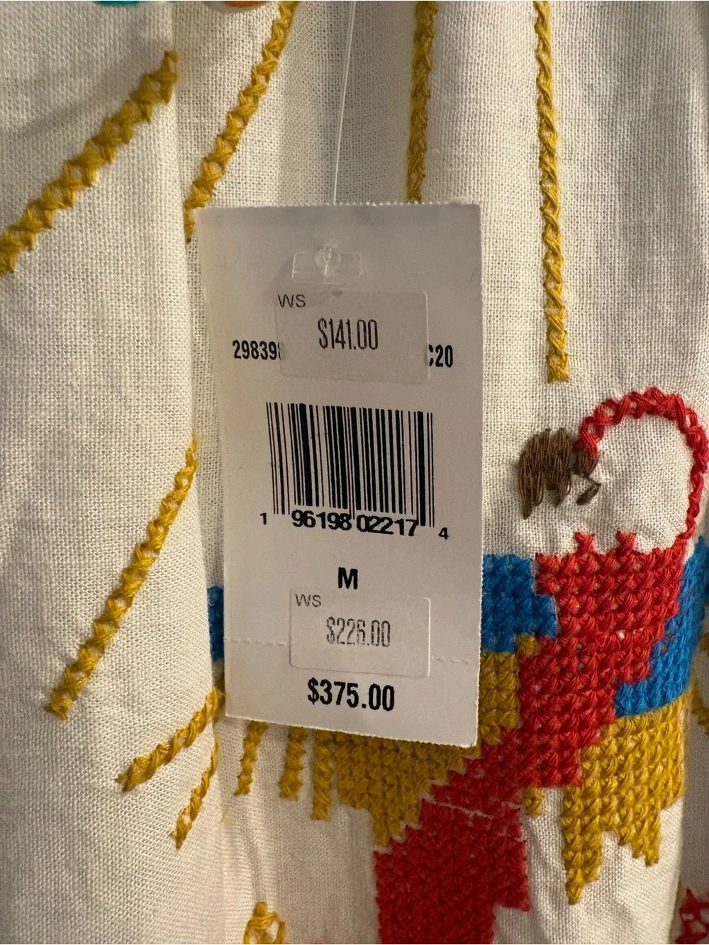 NWT Farm Rio Macaw Tassel-Tie Embroidered Maxi Dress Size M - Picture 9 of 16